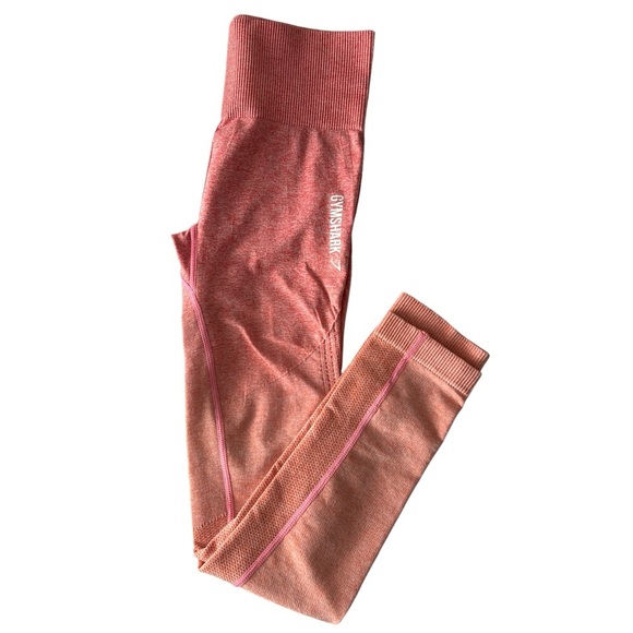 Gymshark Ombré Seamless Leggings in Peach Coral - Picture 3 of 5